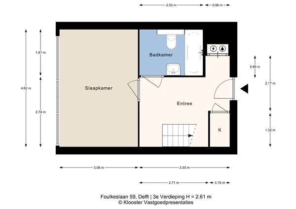 Plattegrond - Foulkeslaan 59, 2625 PZ Delft - 3e Verdieping.jpeg